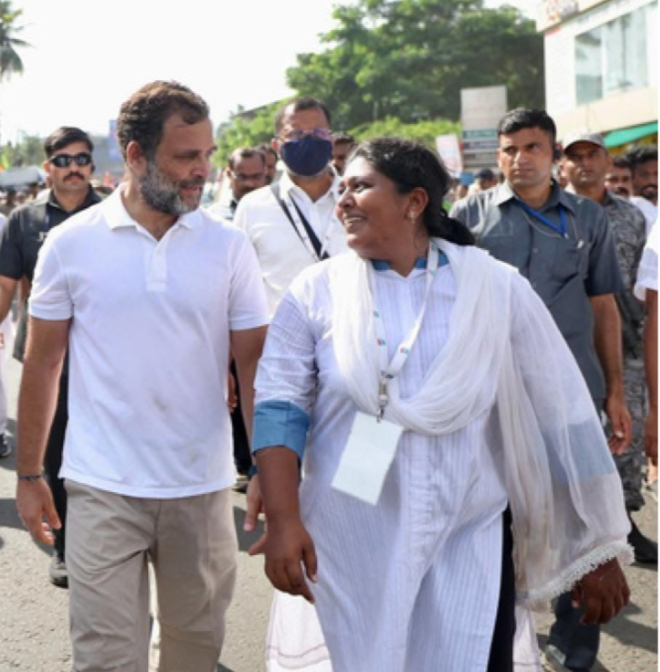 Participant in Bharat Jodo Yatra (Kanyakumari to Telangana)